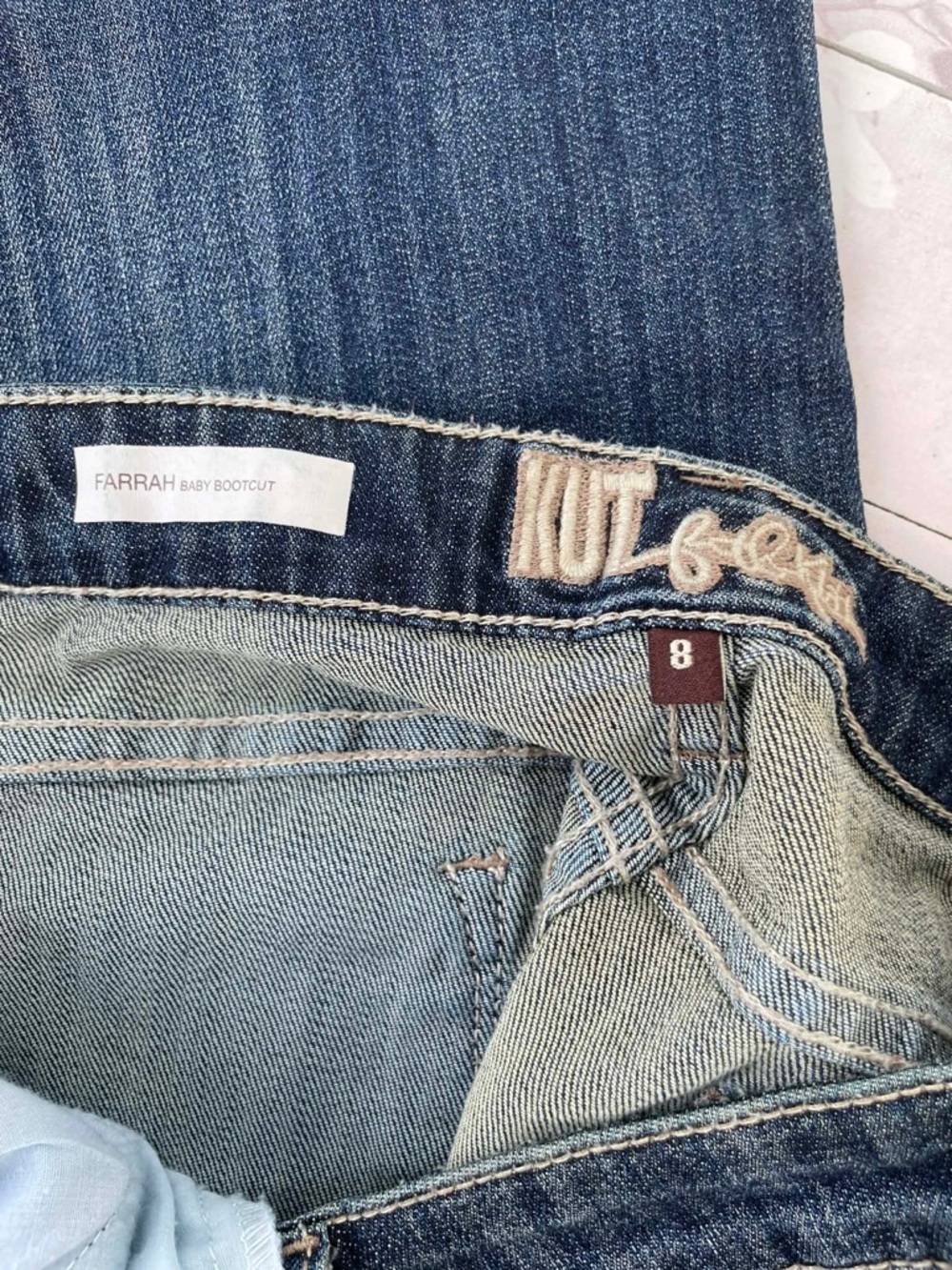 Farah Women's Dark Blue Flared Jeans - Picture 3 of 9